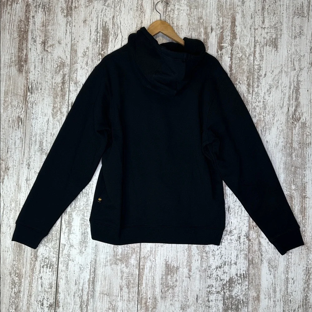 CAT Caterpillar Embroidered Logo Pullover Hoodie Men’s Large Black NWT